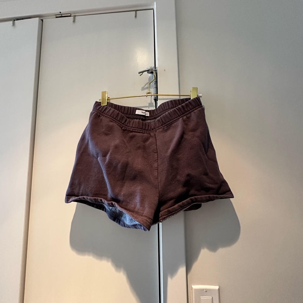 TNA grey sweat shorts. High waisted. Size S.